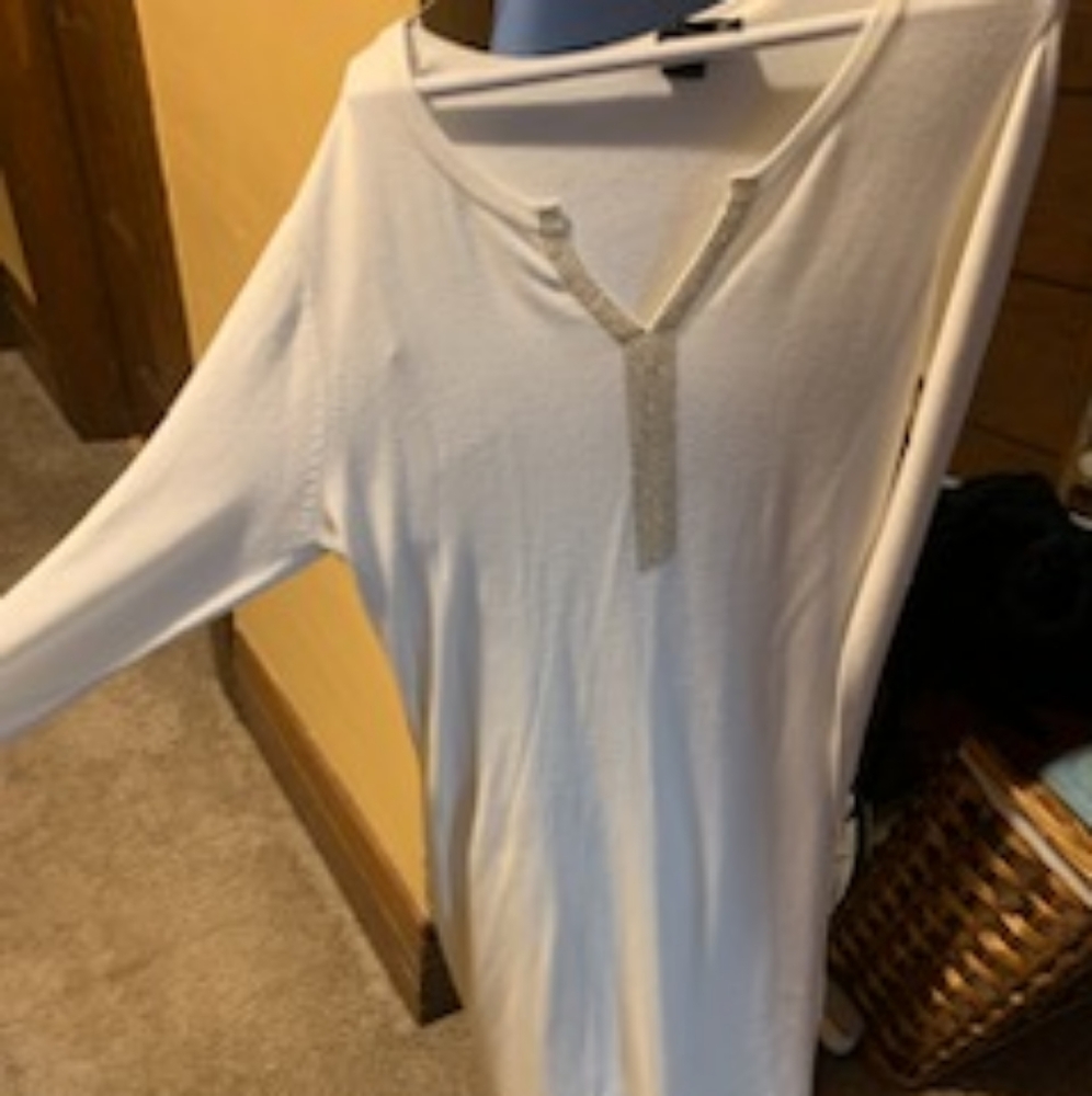 Cream Long Sleeve Dress - Picture 2 of 3